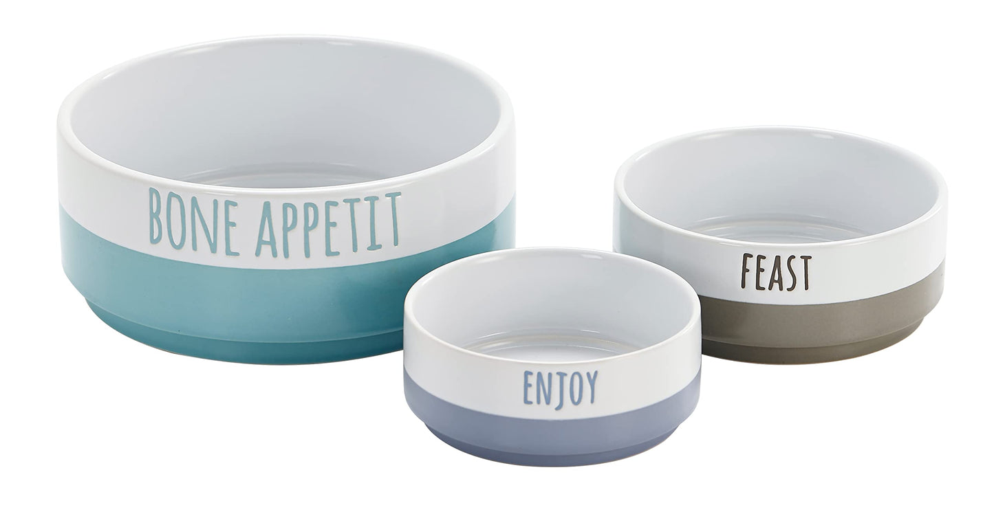 Bico Minimalistic Ceramic Pet Bowl, for Dog, Puppy, Cat, Kitten, Durable and Dishwasher Safe Stoneware