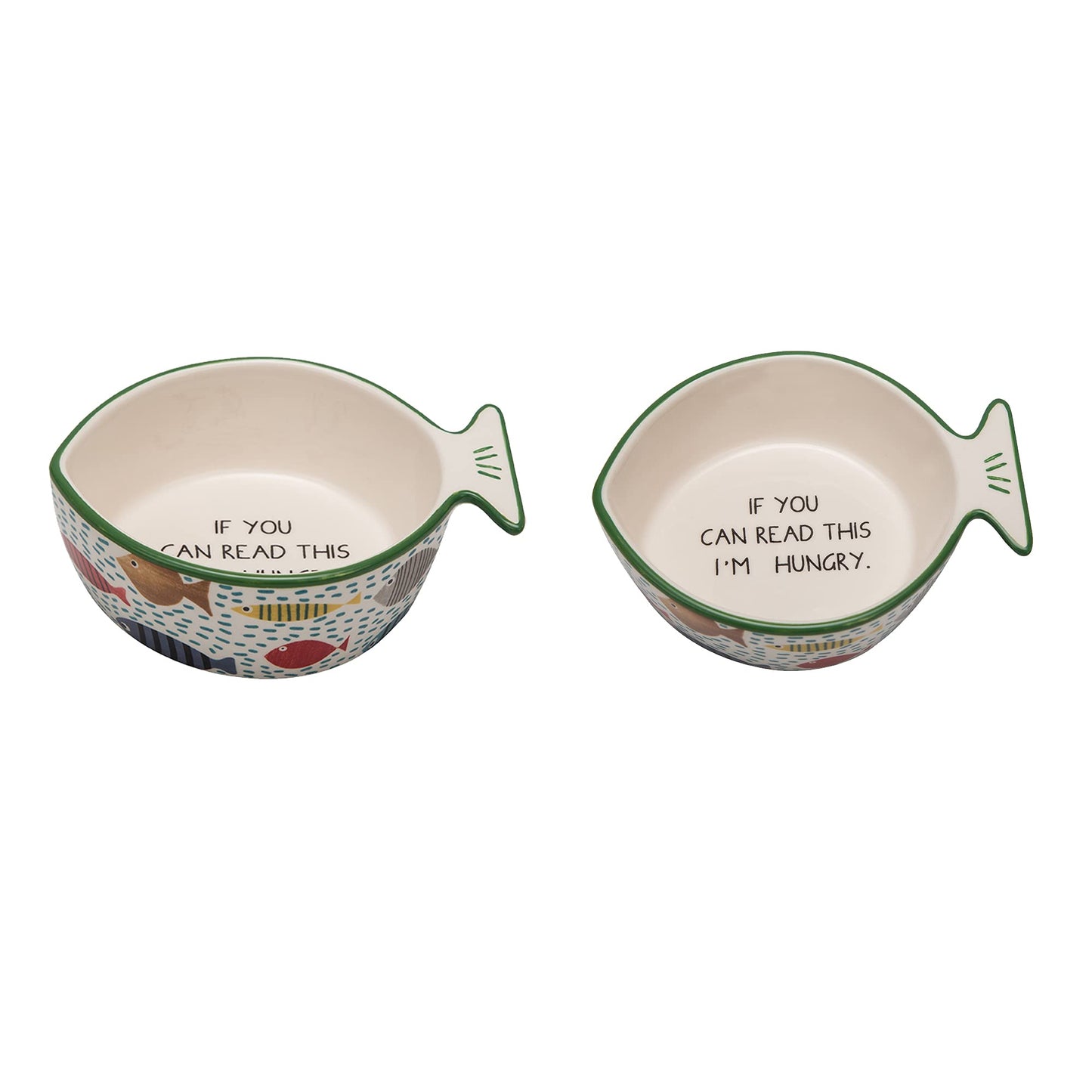 Bico Fish Shaped Cat Bowl, for Cat and Kitten, Dishwasher Safe