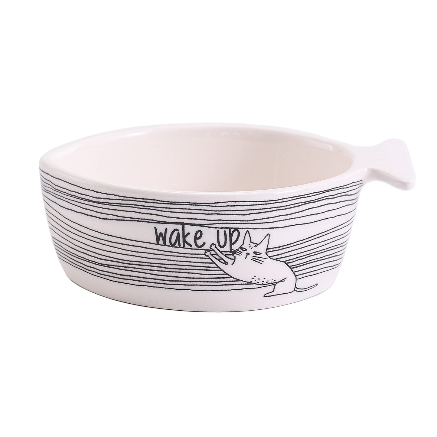 Bico Fish Shaped Cat Bowl, for Cat and Kitten, Dishwasher Safe