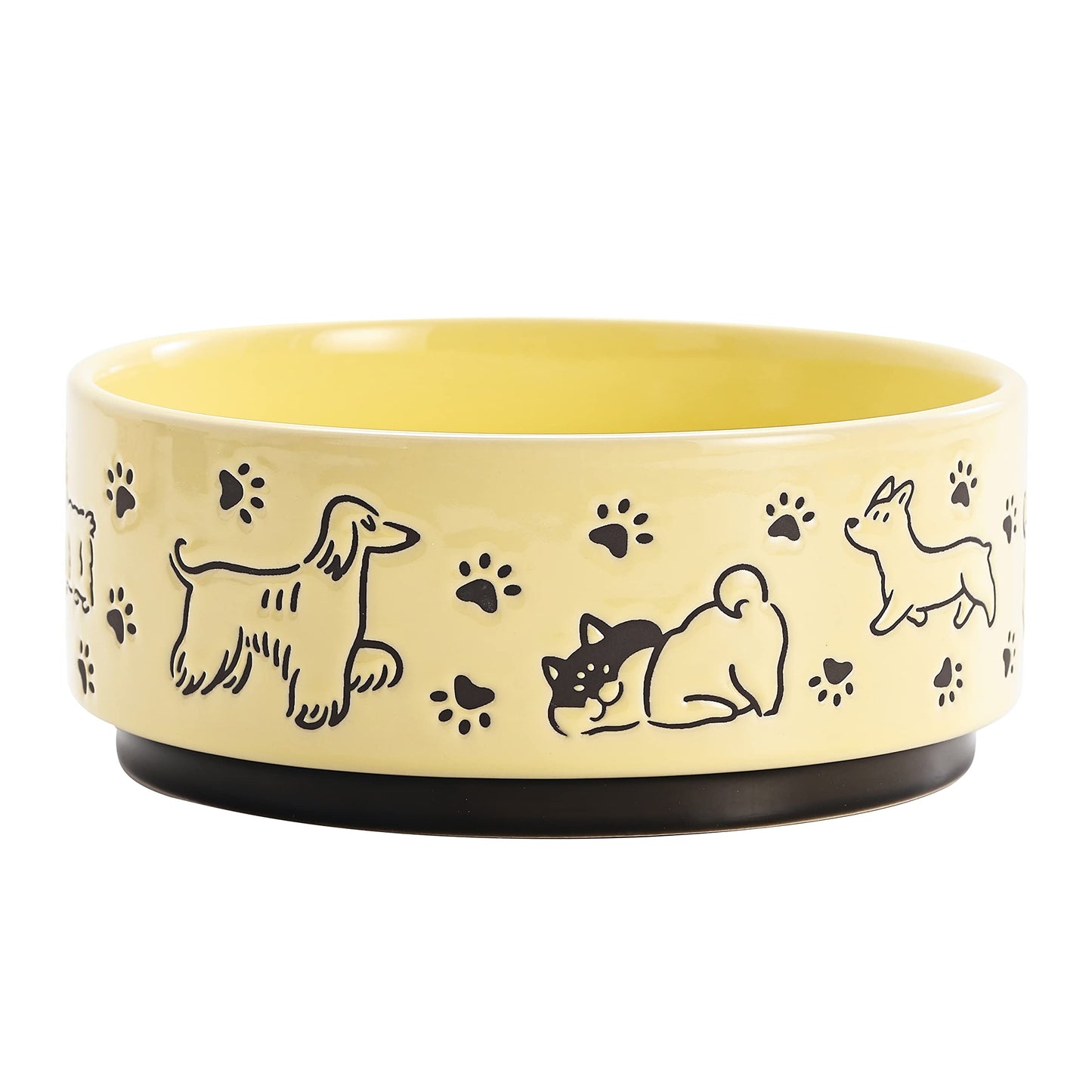 Bico Ceramic Pet Bowl, for Medium Size Dog, Puppy, Cat, Kitten, Durable and Dishwasher Safe Stoneware