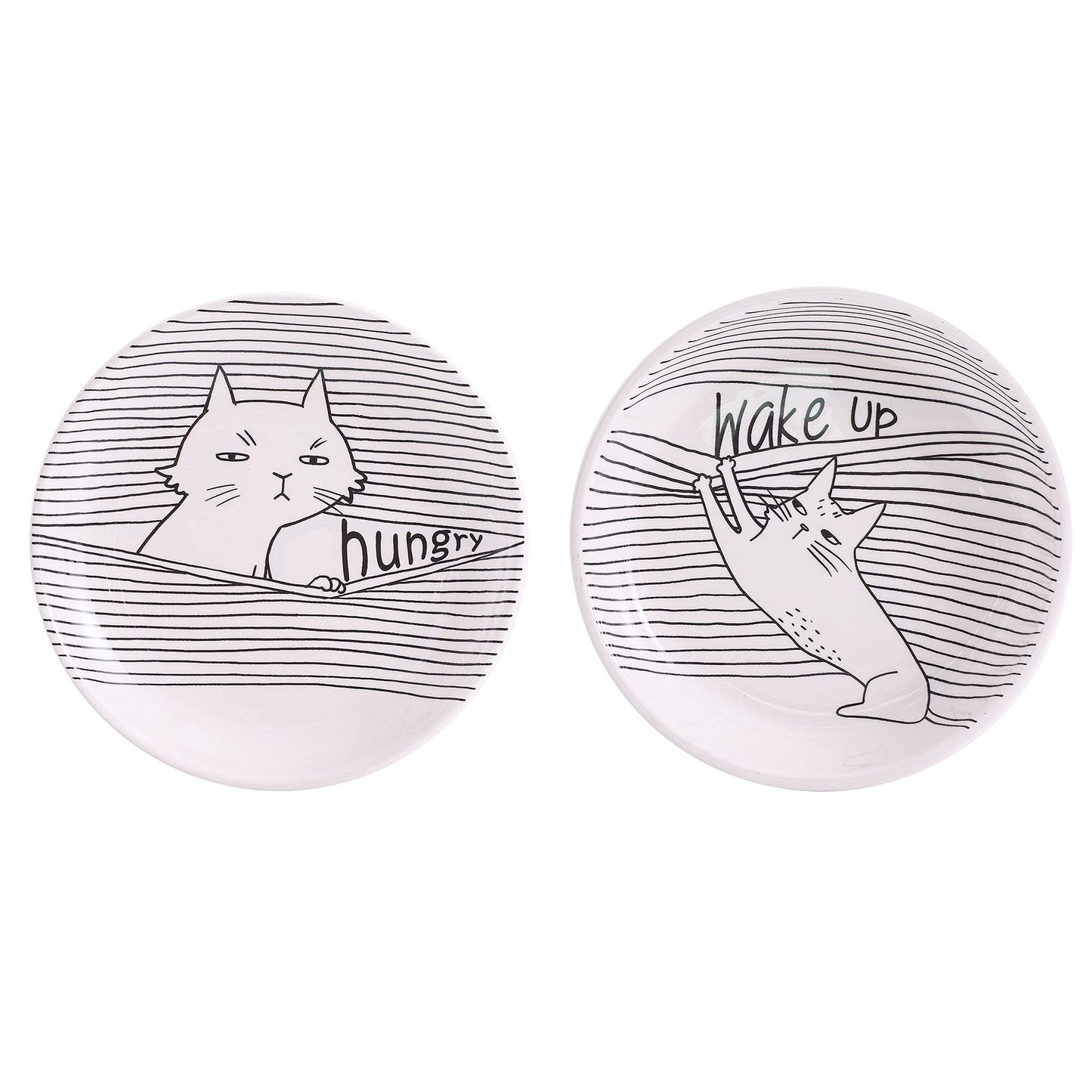 Bico Cat Bowl and Dish, Set of 2, for Cat and Kitten, Dishwasher Safe