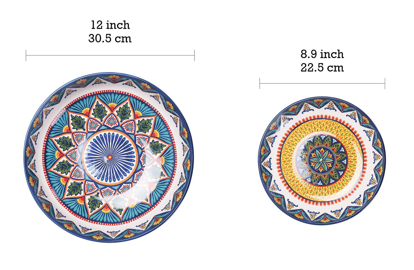 Bico Pattern Pasta Bowls Set, Set of 5, Ceramic, 1 unit 214oz, 4 units 35oz