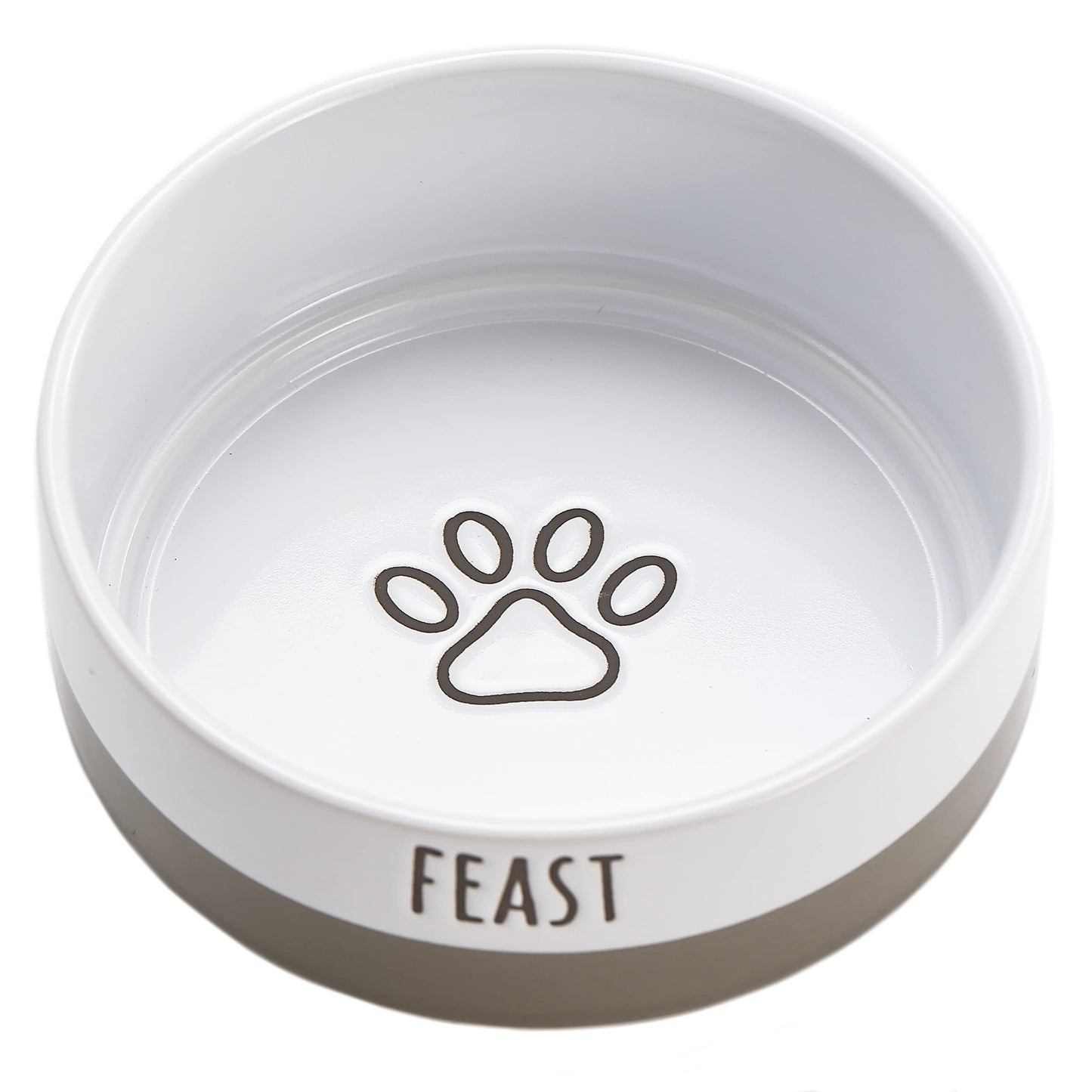 Bico Minimalistic Ceramic Pet Bowl, for Dog, Puppy, Cat, Kitten, Durable and Dishwasher Safe Stoneware