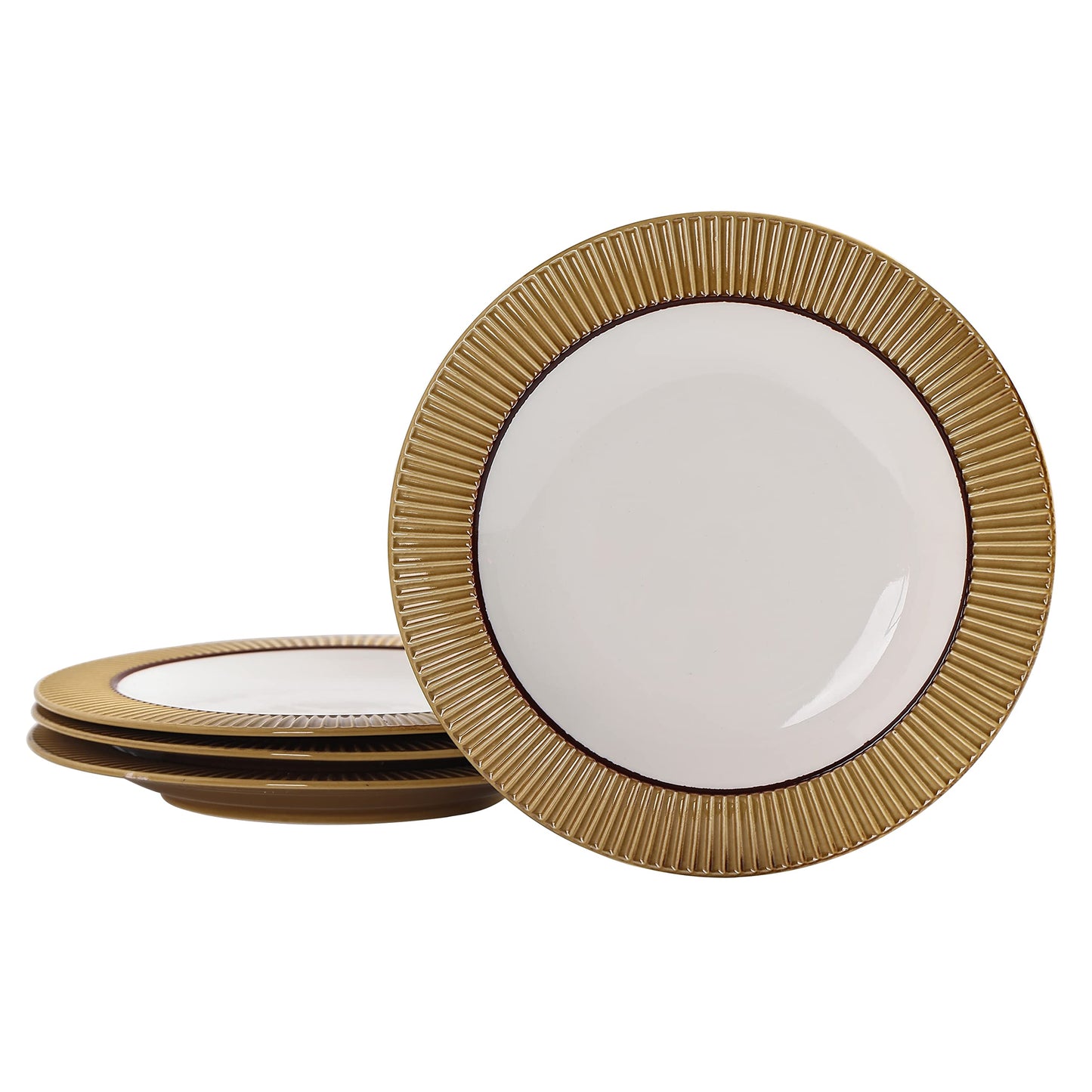 Bico Helios Salad Plates, 8.5 inch, Set of 4, for Salad, Appetizer, Microwave & Dishwasher Safe