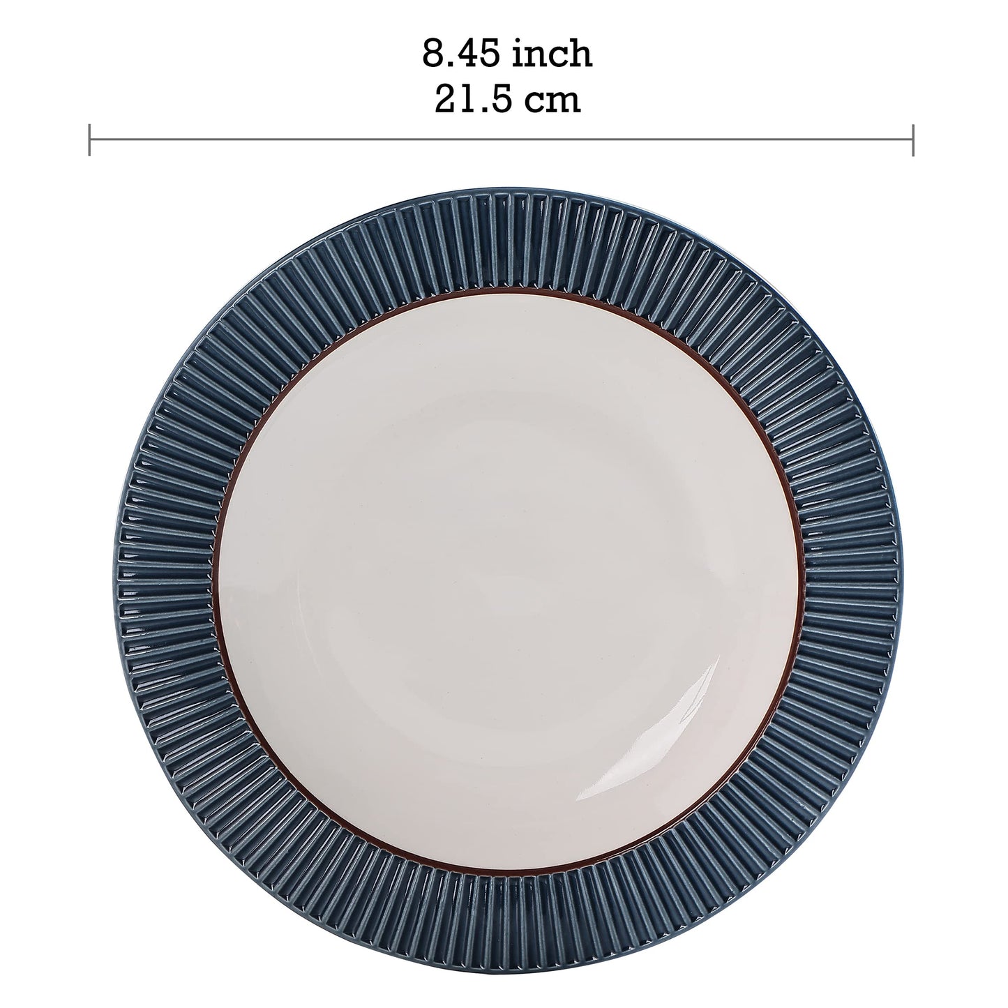 Bico Helios Salad Plates, 8.5 inch, Set of 4, for Salad, Appetizer, Microwave & Dishwasher Safe