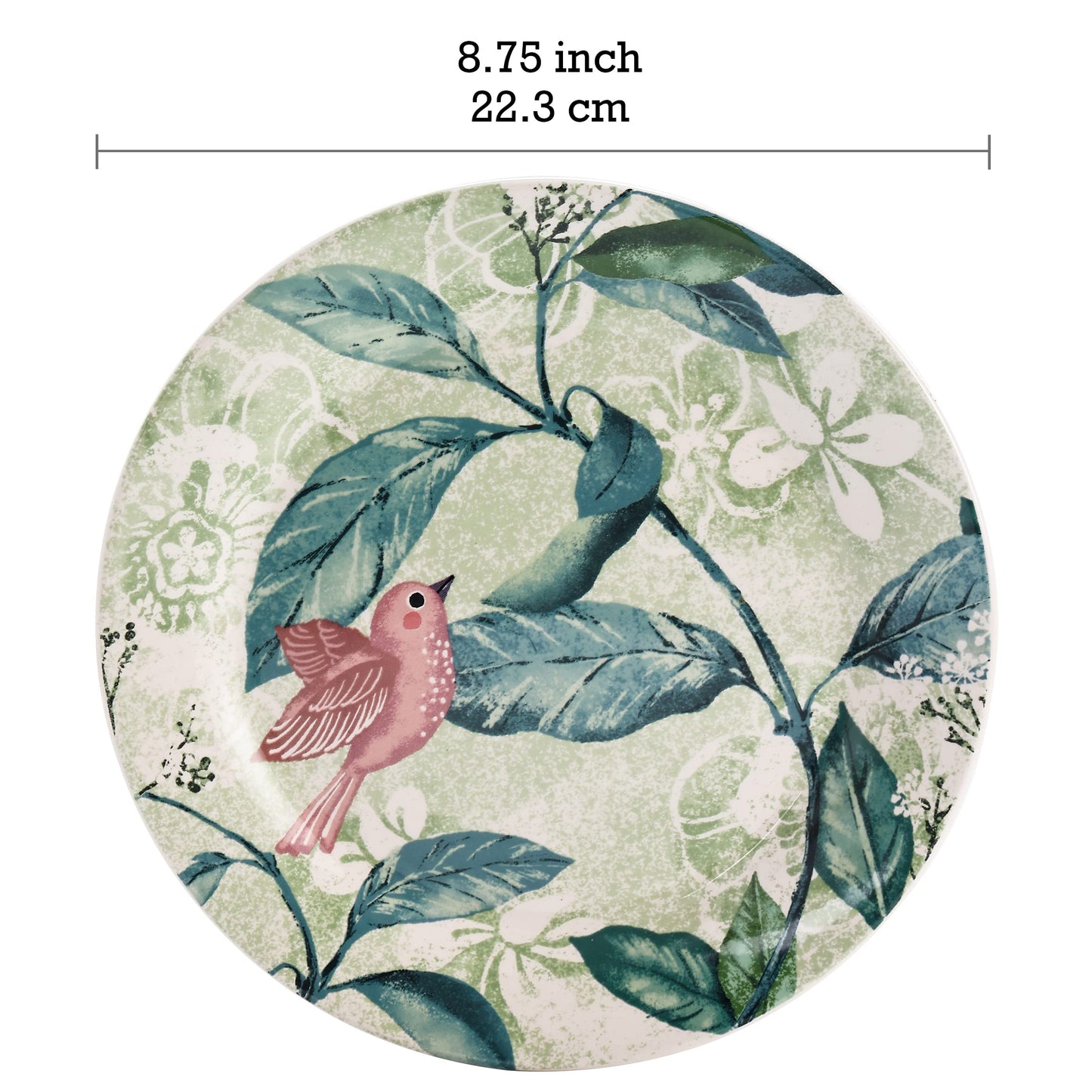 Bico Bird Salad Plates Set, Set of 4, Ceramic, 8.75 inch