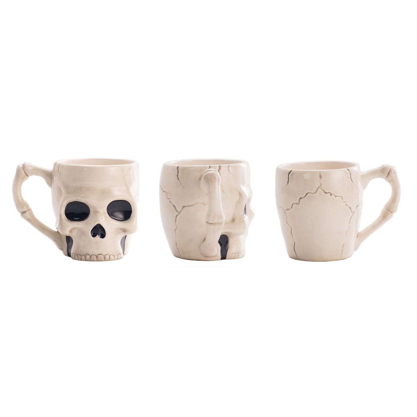 Bico Halloween Skull Ceramic 16oz Mugs, for coffee, tea, hot chocolate, Microwave and Dishwasher Safe