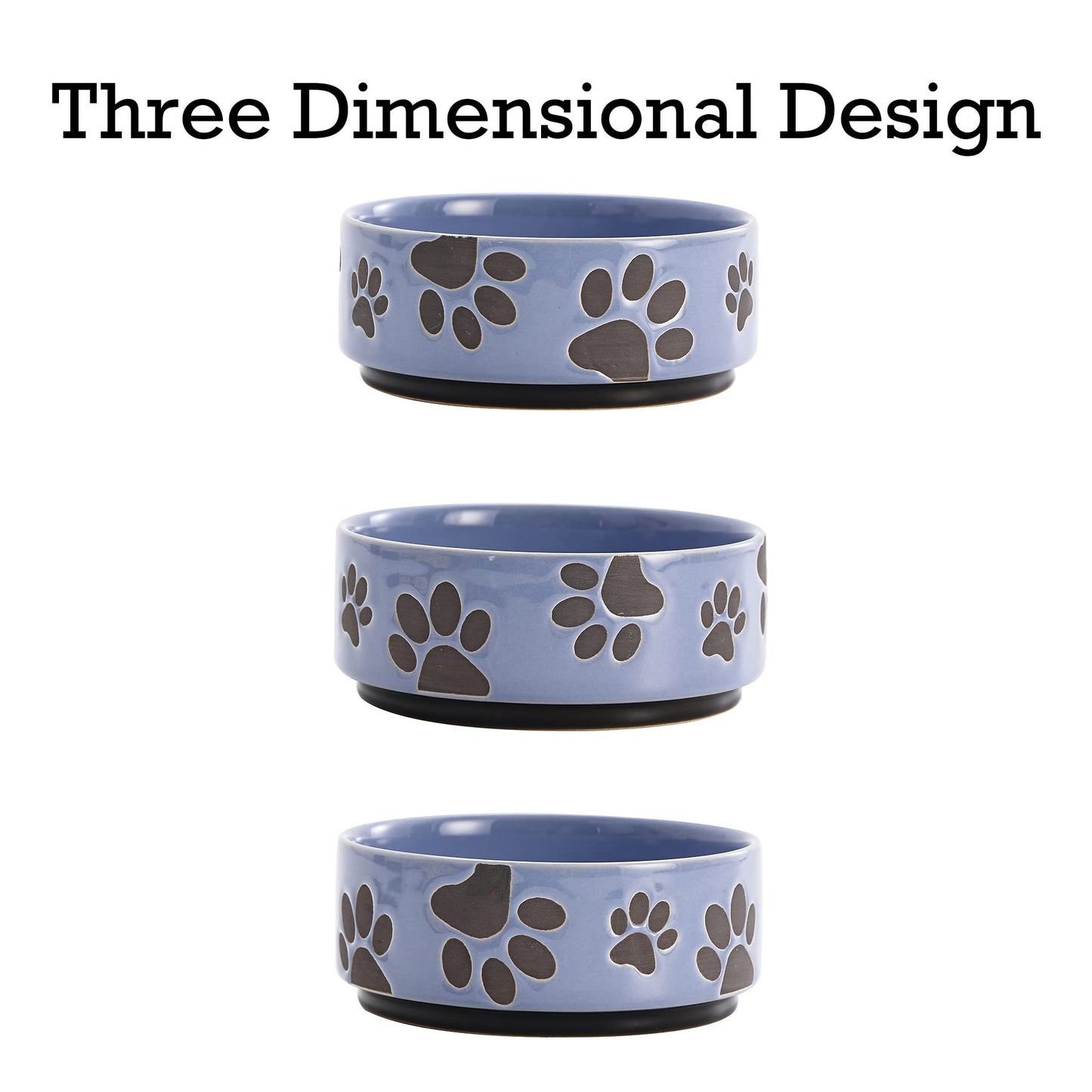 Bico Ceramic Pet Bowl, for Medium Size Dog, Puppy, Cat, Kitten, Durable and Dishwasher Safe Stoneware