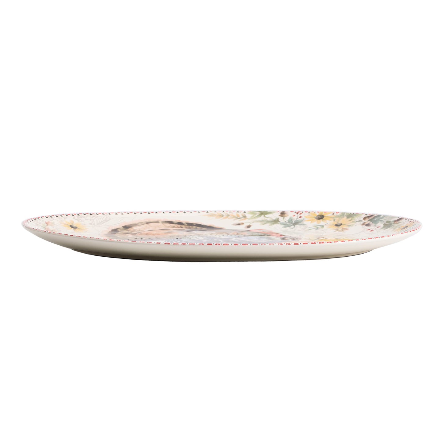 Bico Blessing Season Ceramic 19 inch Oval Platter, Microwave & Dishwasher Safe