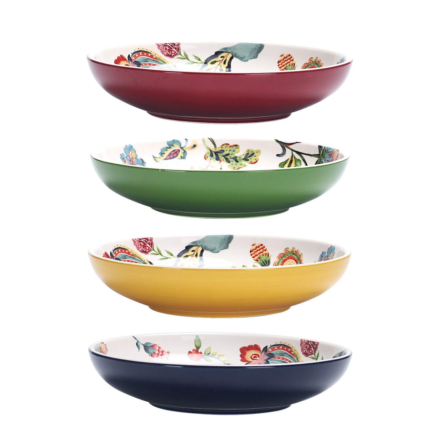 Bico Pattern Dinner Bowls Set, Set of 4, Ceramic, 35oz