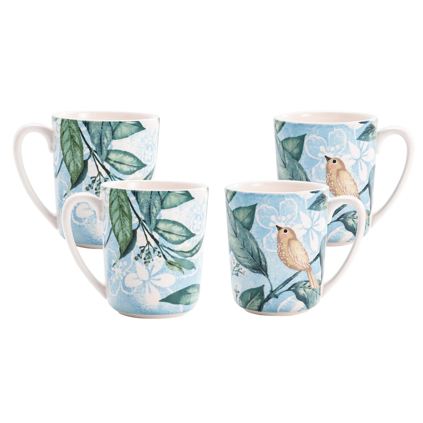 Bico Bird Mugs Set, Set of 4, Ceramic