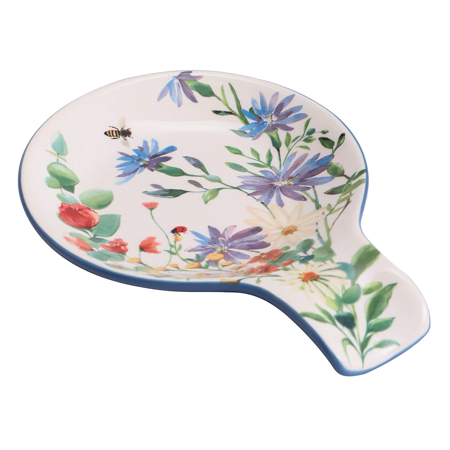 Bico Summer Provence Ceramic Spoon Rest, House Warming Gift, Dishwasher Safe