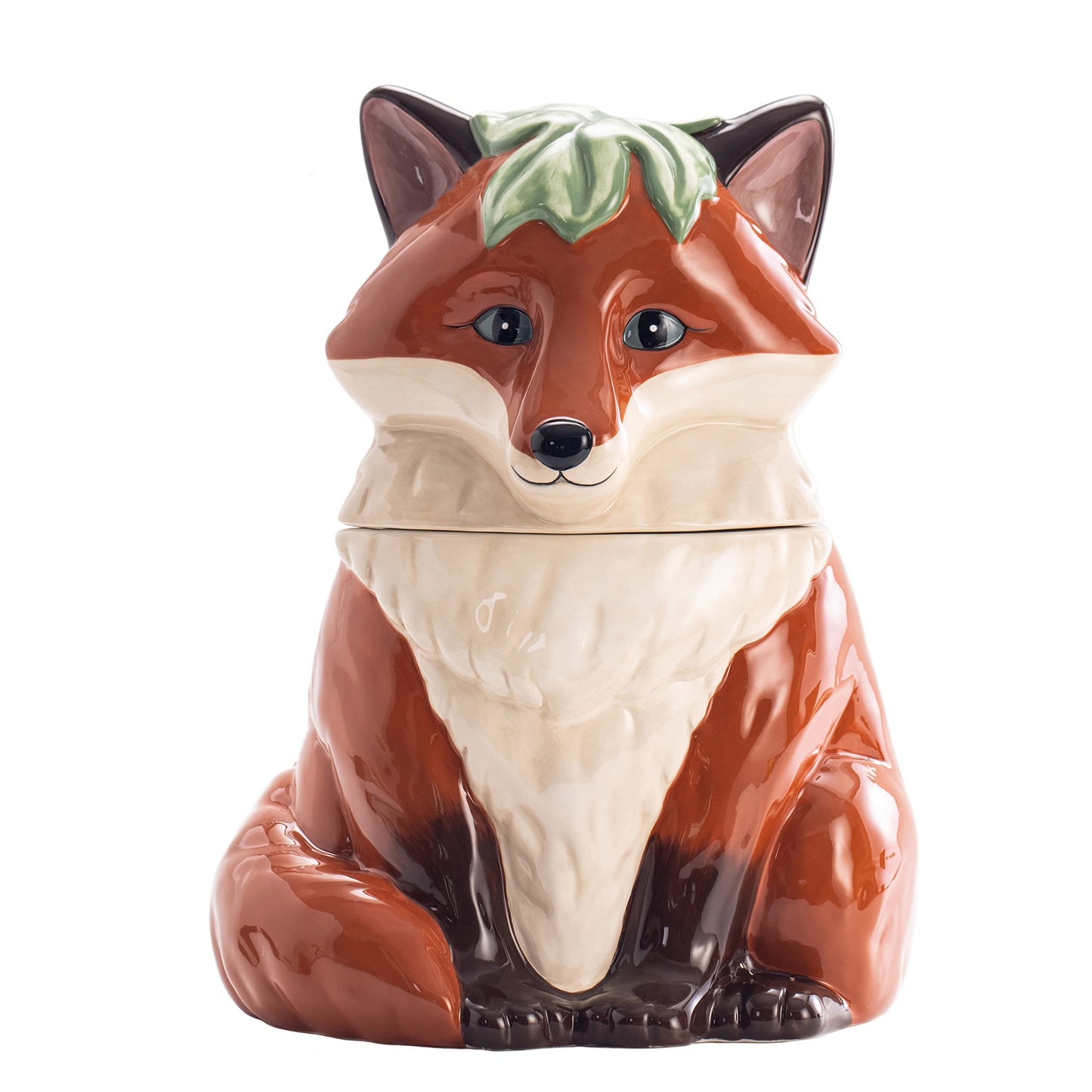 Bico Fox 10.6 inch Air Tight Ceramic Cookie Jar, Dishwasher Safe