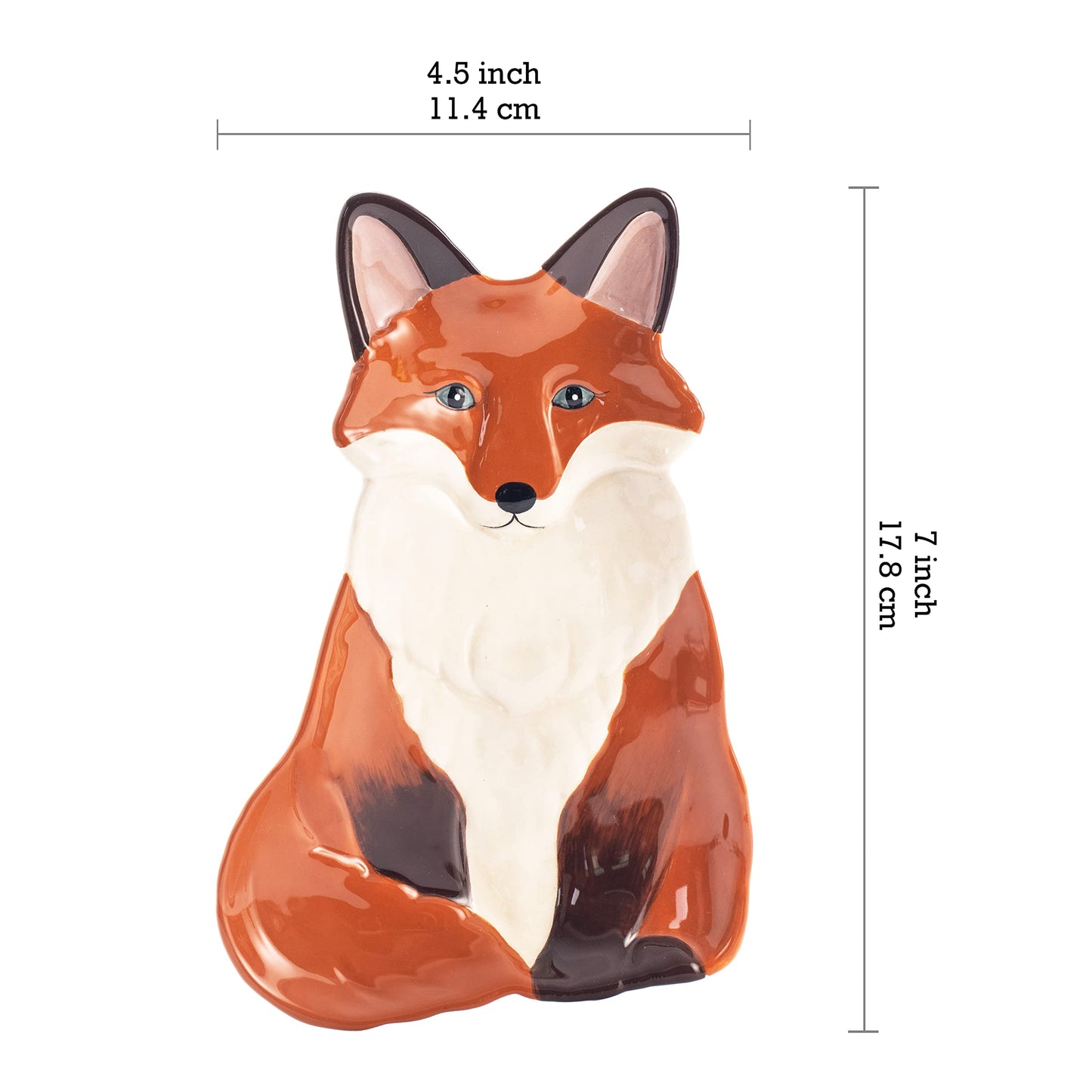 Bico Fox Ceramic Spoon Rest, Microwave and Dishwasher Safe