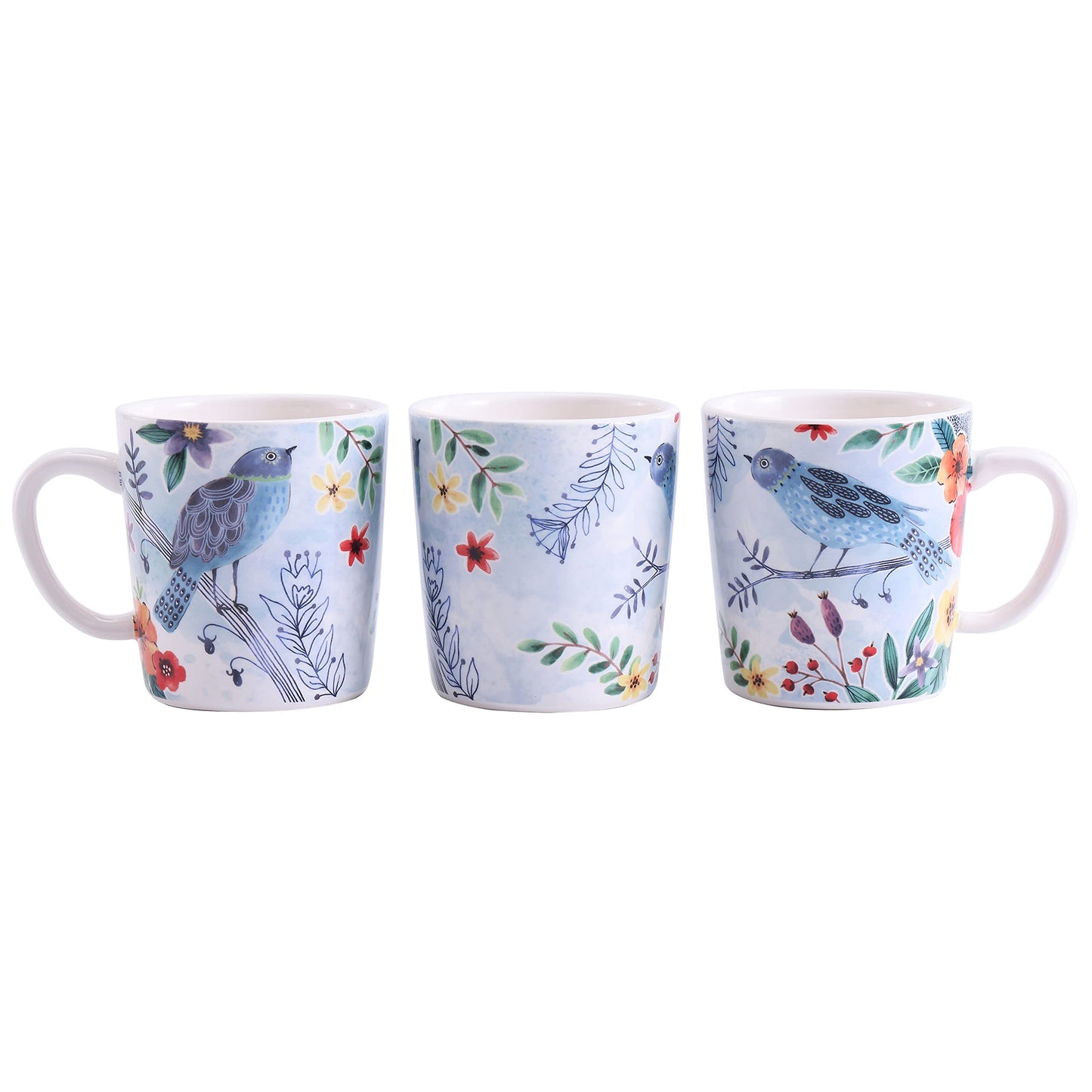 Bico Bird Mugs Set, Set of 4, Ceramic