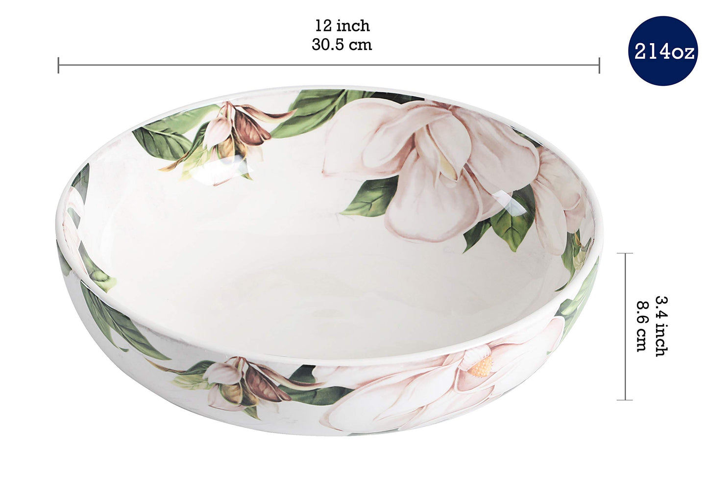 Bico Pattern Pasta Bowls Set, Set of 5, Ceramic, 1 unit 214oz, 4 units 35oz