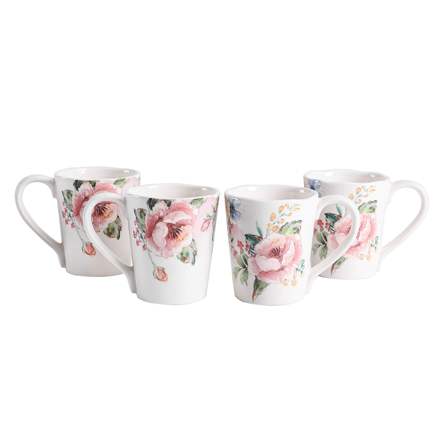 Bico Flower Mugs Set, Set of 4, Ceramic