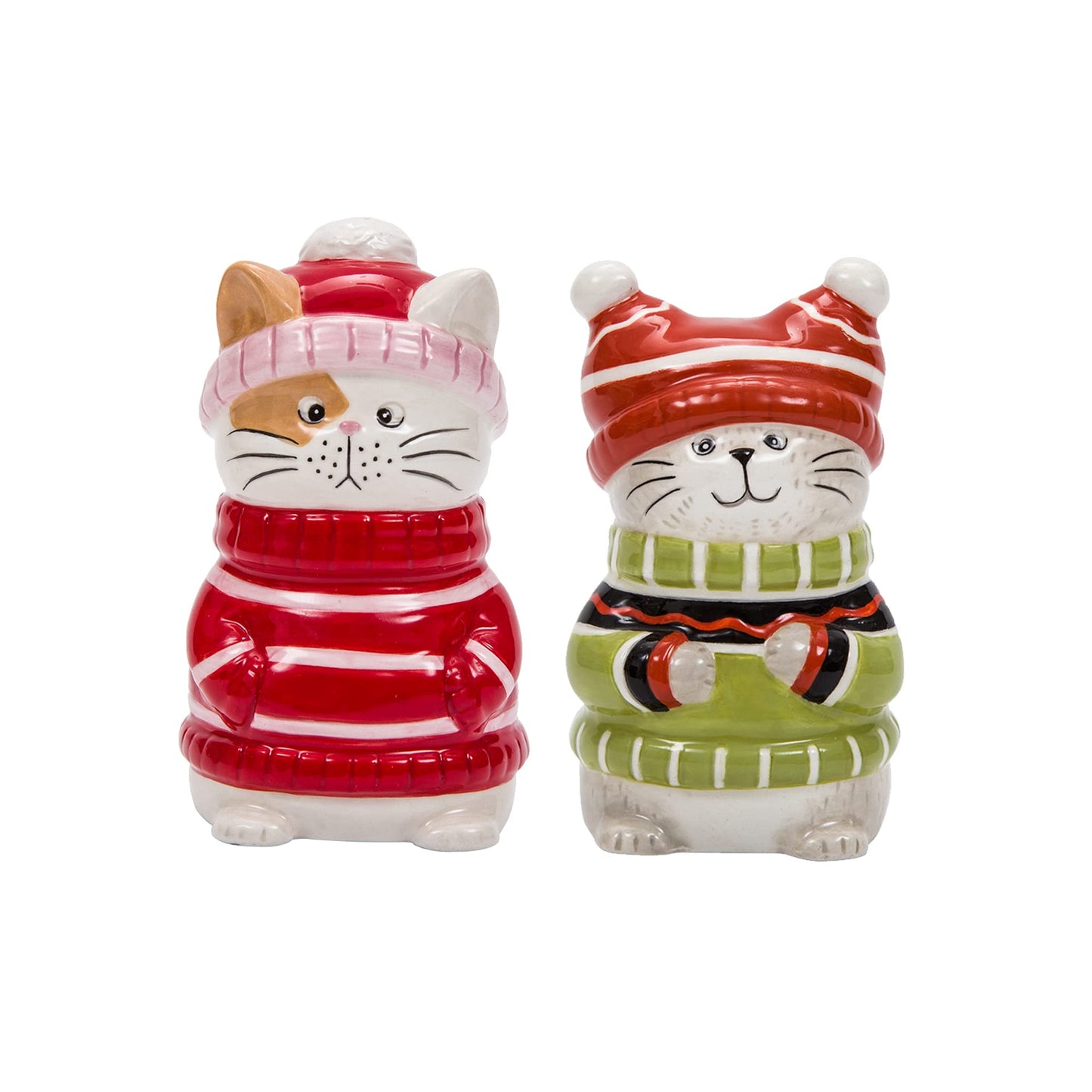 Bico Knitted Kitten Salt & Pepper Shaker Set, Dishwasher Safe