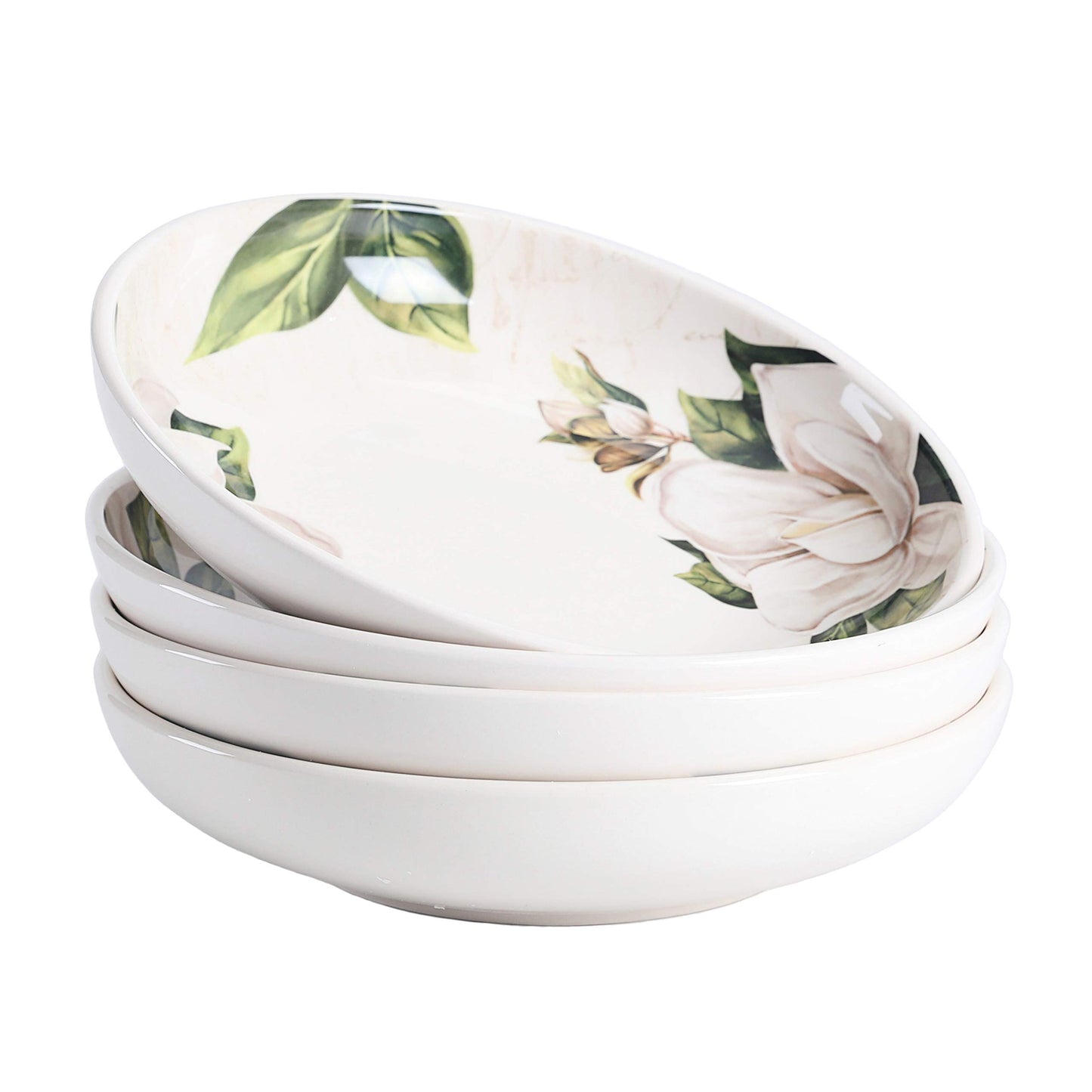 Bico Flower Dinner Bowls Set, Set of 4, Ceramic, 35oz