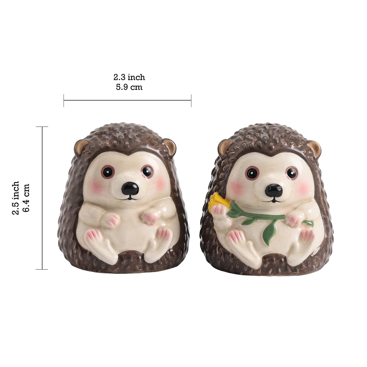 Bico Hedgehog Salt & Pepper Shaker Set, Dishwasher Safe