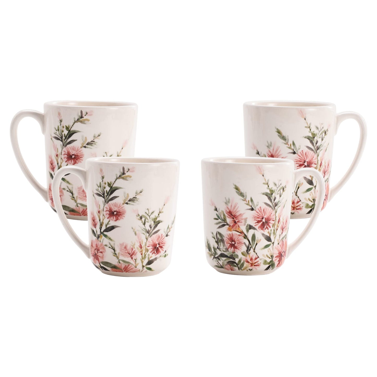 Bico Flower Mugs Set, Set of 4, Ceramic