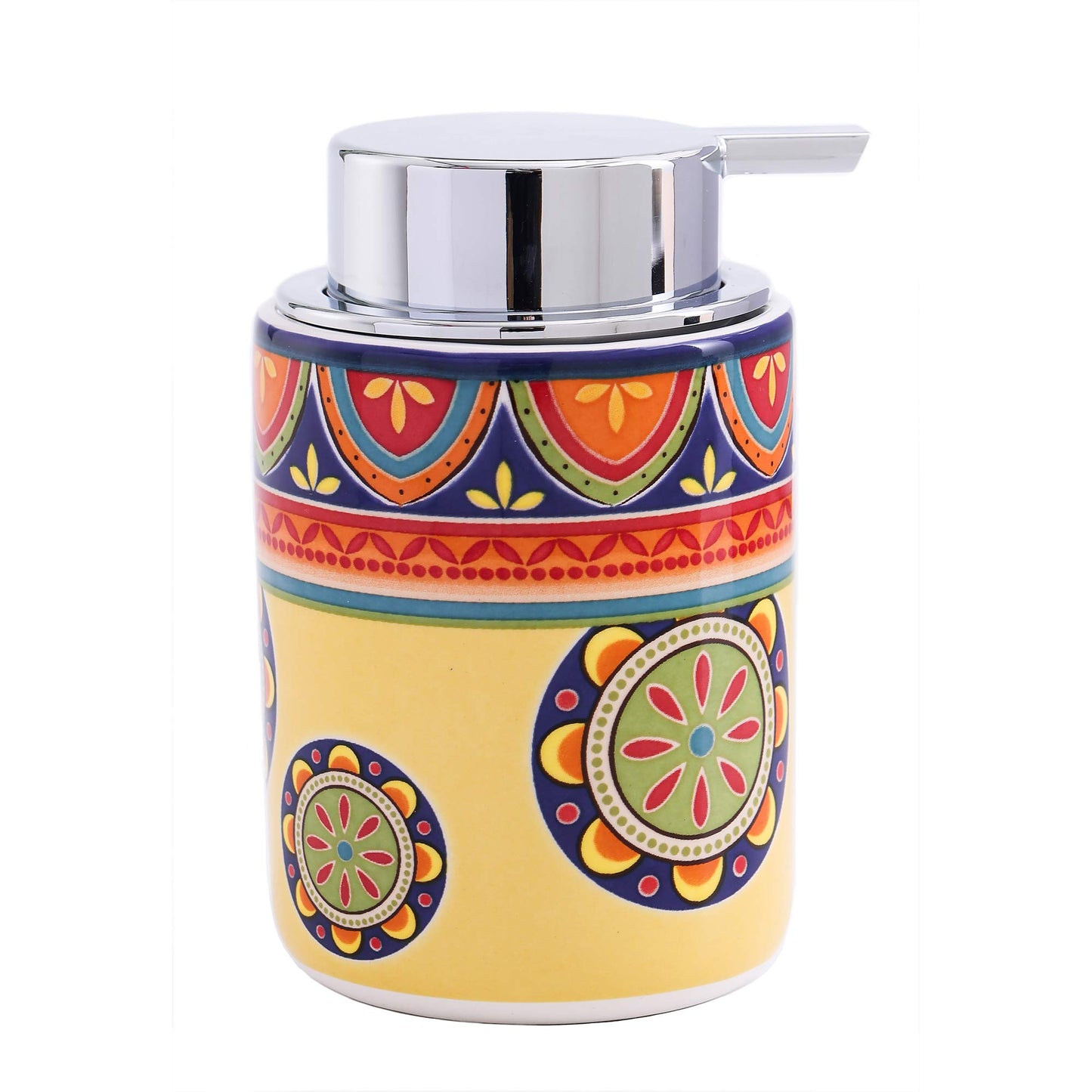 Bico Tunisian Ceramic 12oz Soap Dispenser, with Removable Pump, Ideal for Kitchen soap, Bathroom Soap, Lotion and Essential Oil