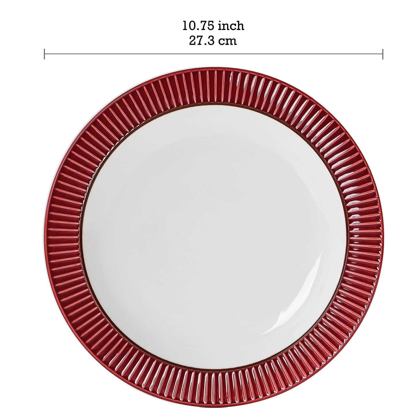 Bico Helios Dinner Plates Set, Set of 4, 10.75 inch, Microwave and Dishwahser Safe, for Pasta, Salad, Maincourse