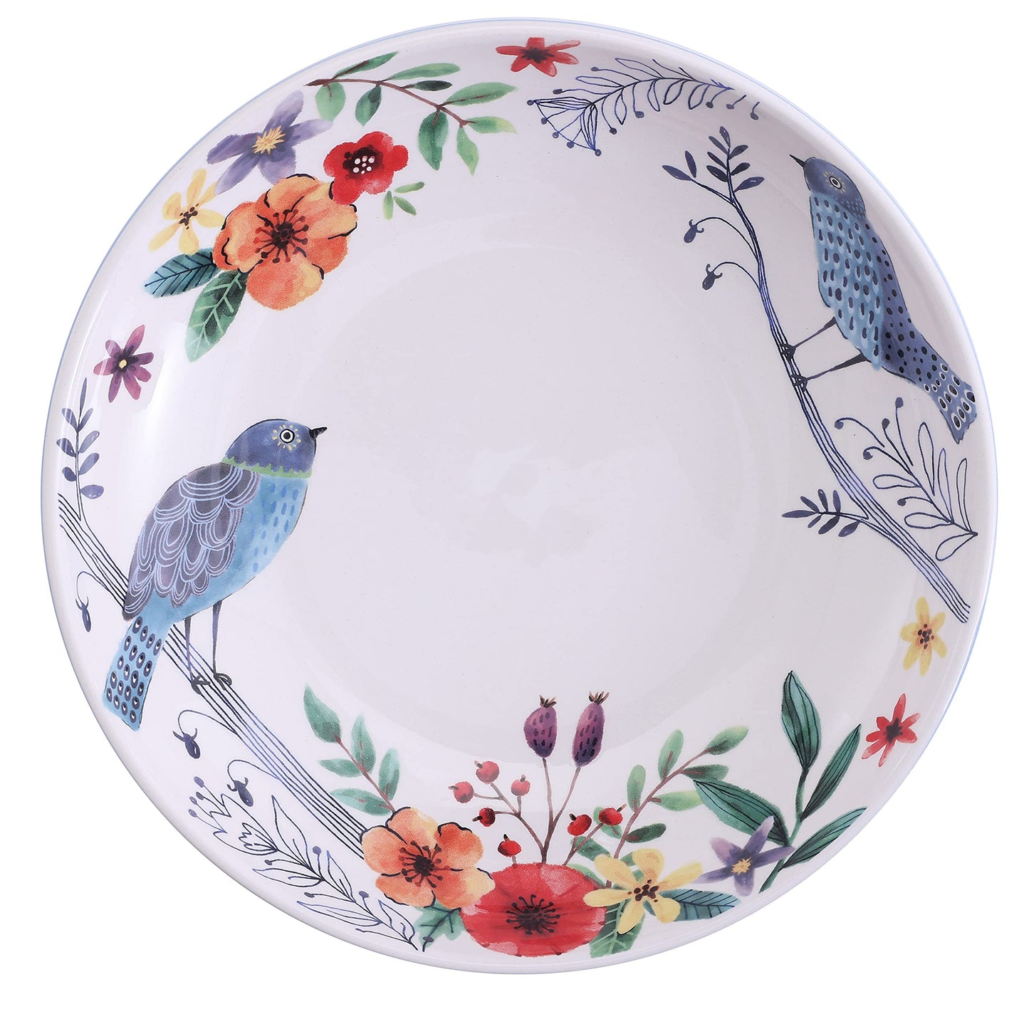 Bico Flower Dinner Bowls Set, Set of 4, Ceramic, 35oz