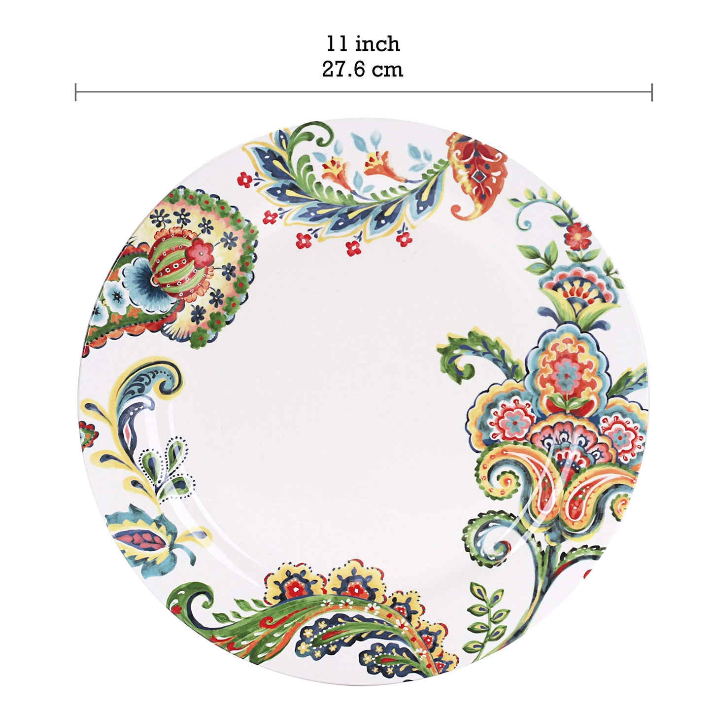 Bico Pattern Dinner Plates Set, Set of 4, Ceramic, 11 inch