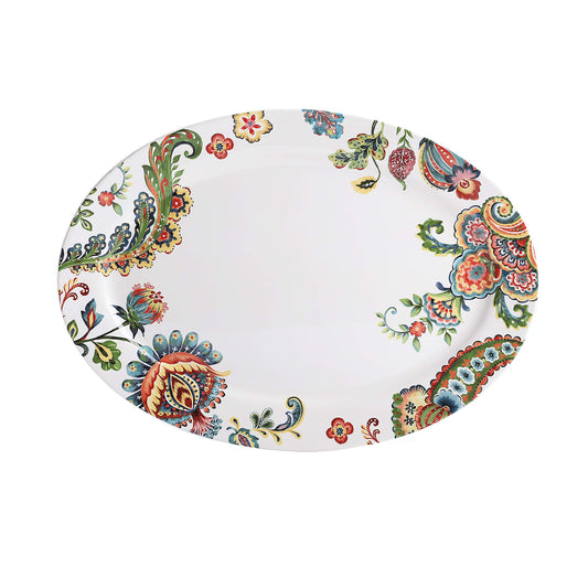 Bico Protea Cynaroides Ceramic 16 inch Oval Platter, Microwave & Dishwasher Safe