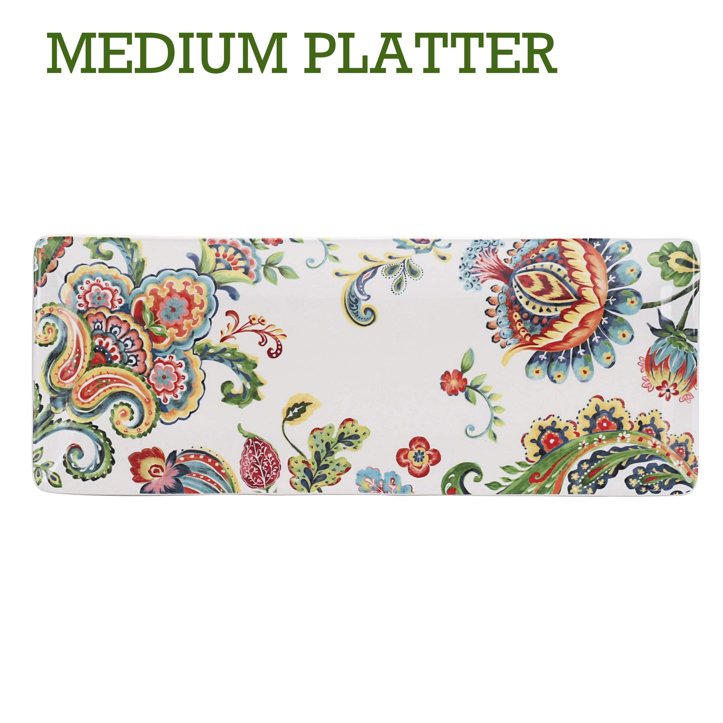 Bico Pattern Serving Platters Set, Set of 2, Ceramic, 14 inch