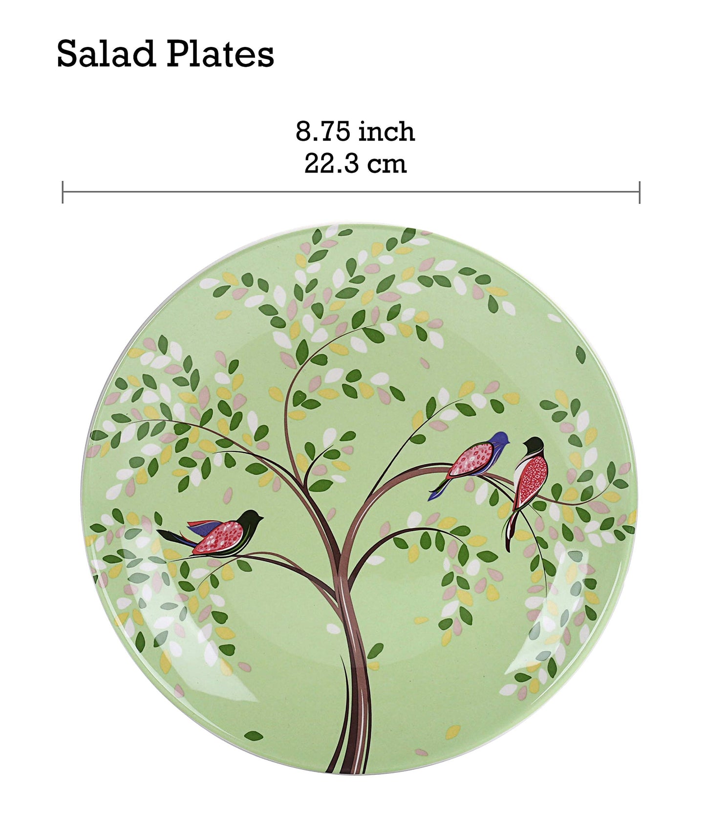 Bico Bird Salad Plates Set, Set of 4, Ceramic, 8.75 inch