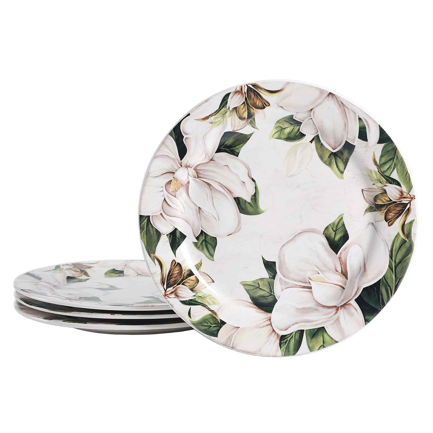 Bico Flower Dinner Plates Set, Set of 4, Ceramic, 11 inch