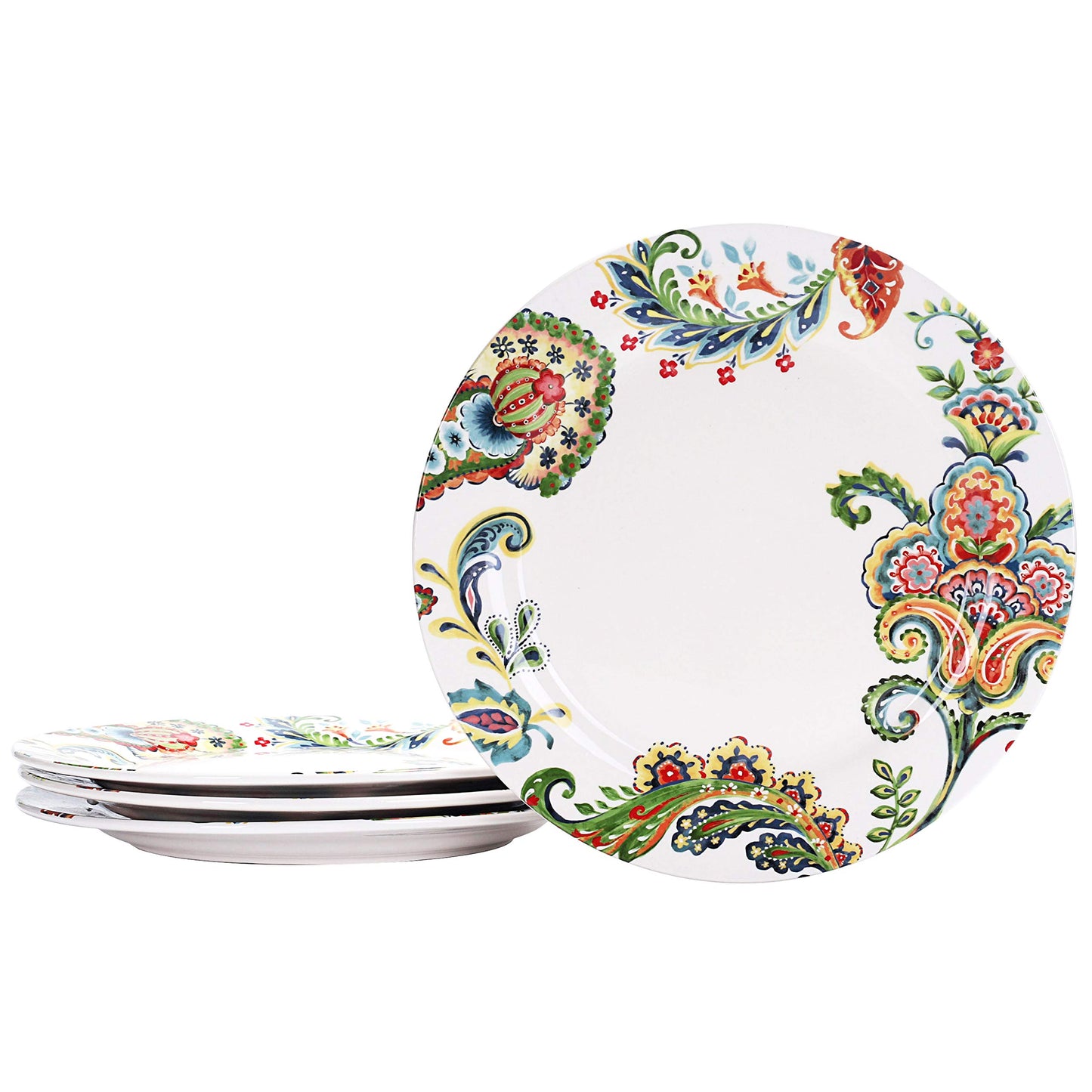 Bico Pattern Dinner Plates Set, Set of 4, Ceramic, 11 inch