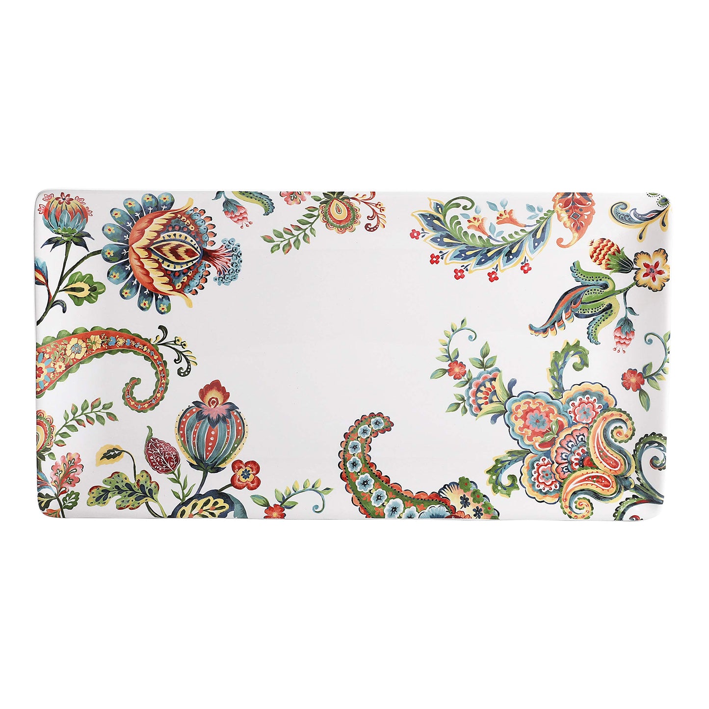 Bico Protea Cynaroides Ceramic 18 inch Rectangular Serving Platter, Microwave & Dishwasher Safe