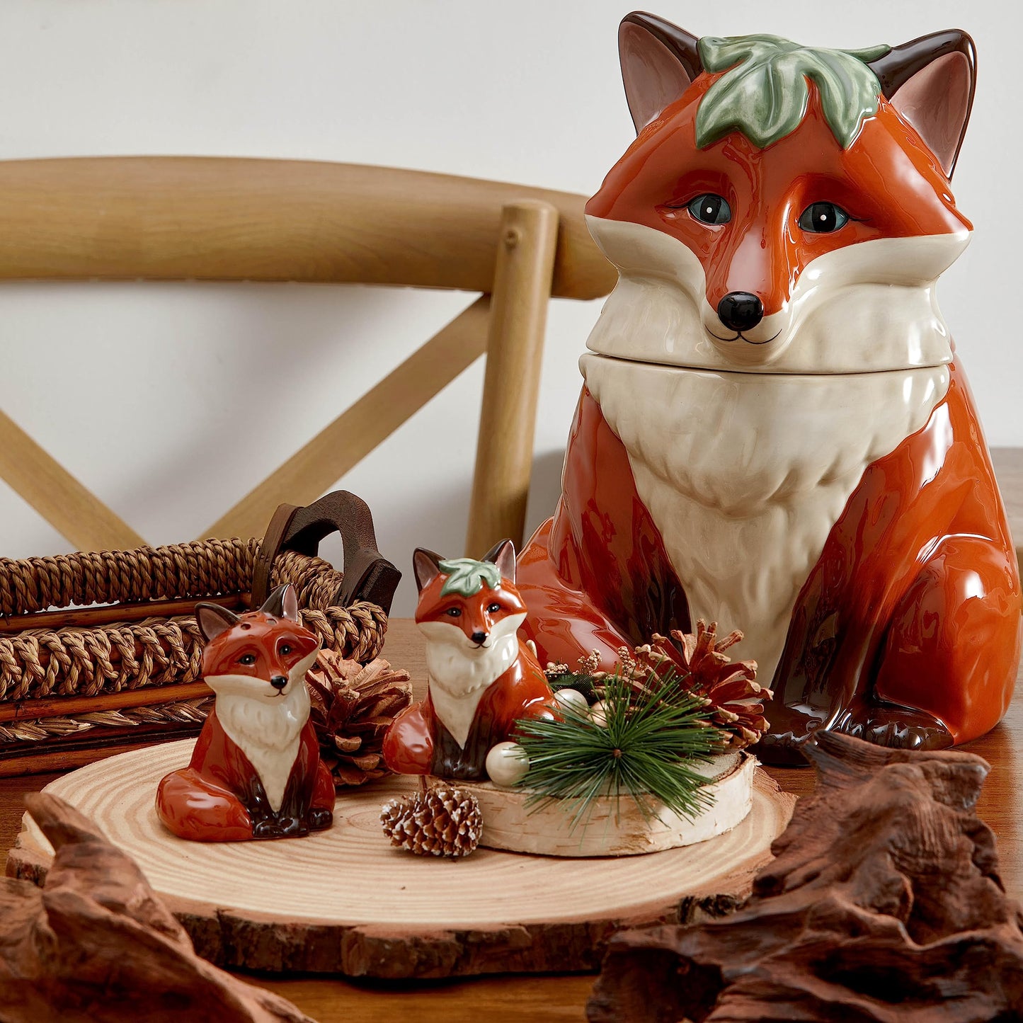 Bico Fox Salt & Pepper Shaker Set, Dishwasher Safe