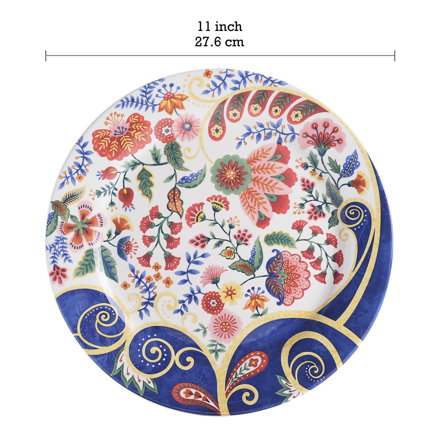 Bico Pattern Dinner Plates Set, Set of 4, Ceramic, 11 inch